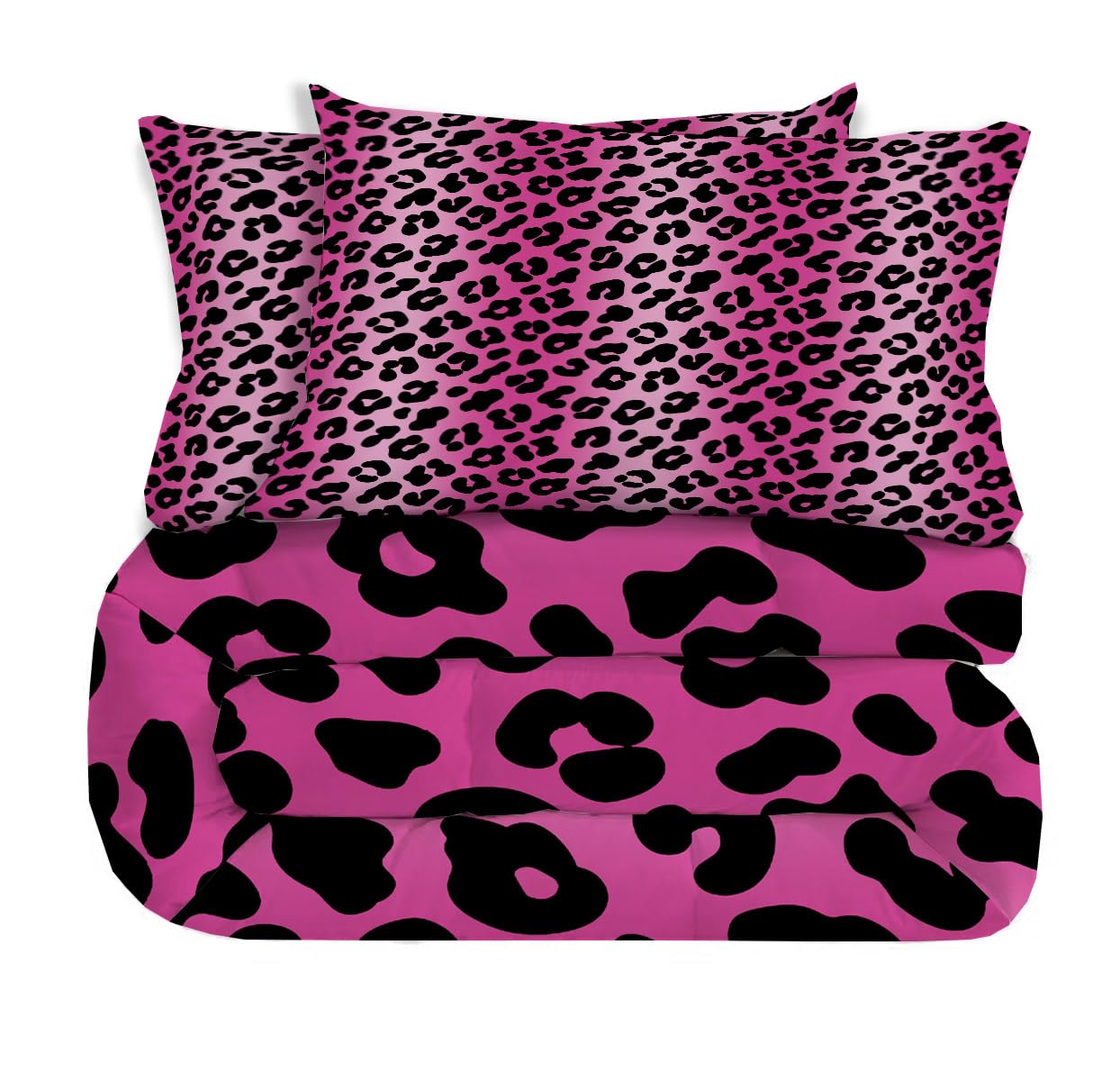 Amazon.com: LEWIJO Black and Pink Comforter Set Twin Size